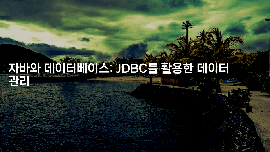 자바와 데이터베이스: JDBC를 활용한 데이터 관리
-자바림