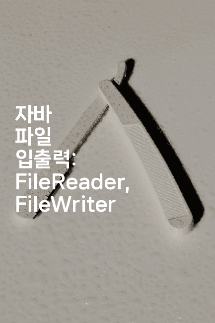 자바 파일 입출력: FileReader, FileWriter
-자바림