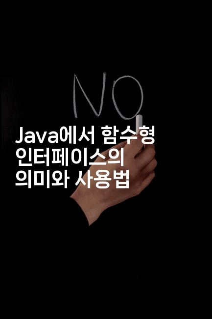 Java에서 함수형 인터페이스의 의미와 사용법
2-자바림