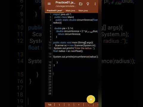 Find Circumference of circle by input of radius🧑‍💻|Circumference ofcircle|#java #coding #programming