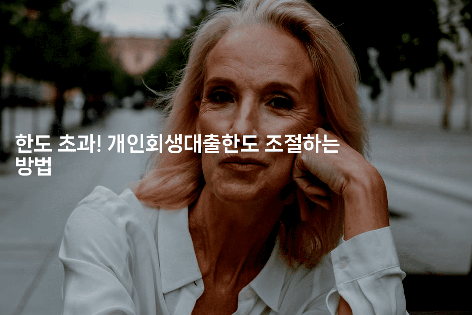 한도 초과! 개인회생대출한도 조절하는 방법-자바림