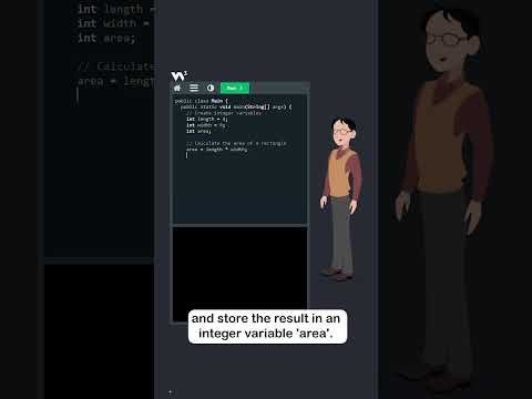 Java Variables - Part 8 - Example Calculate Area - #w3schools #java #programming