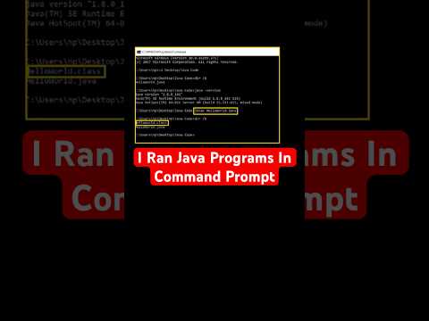 I Ran Java Programs In Command Prompt! #java